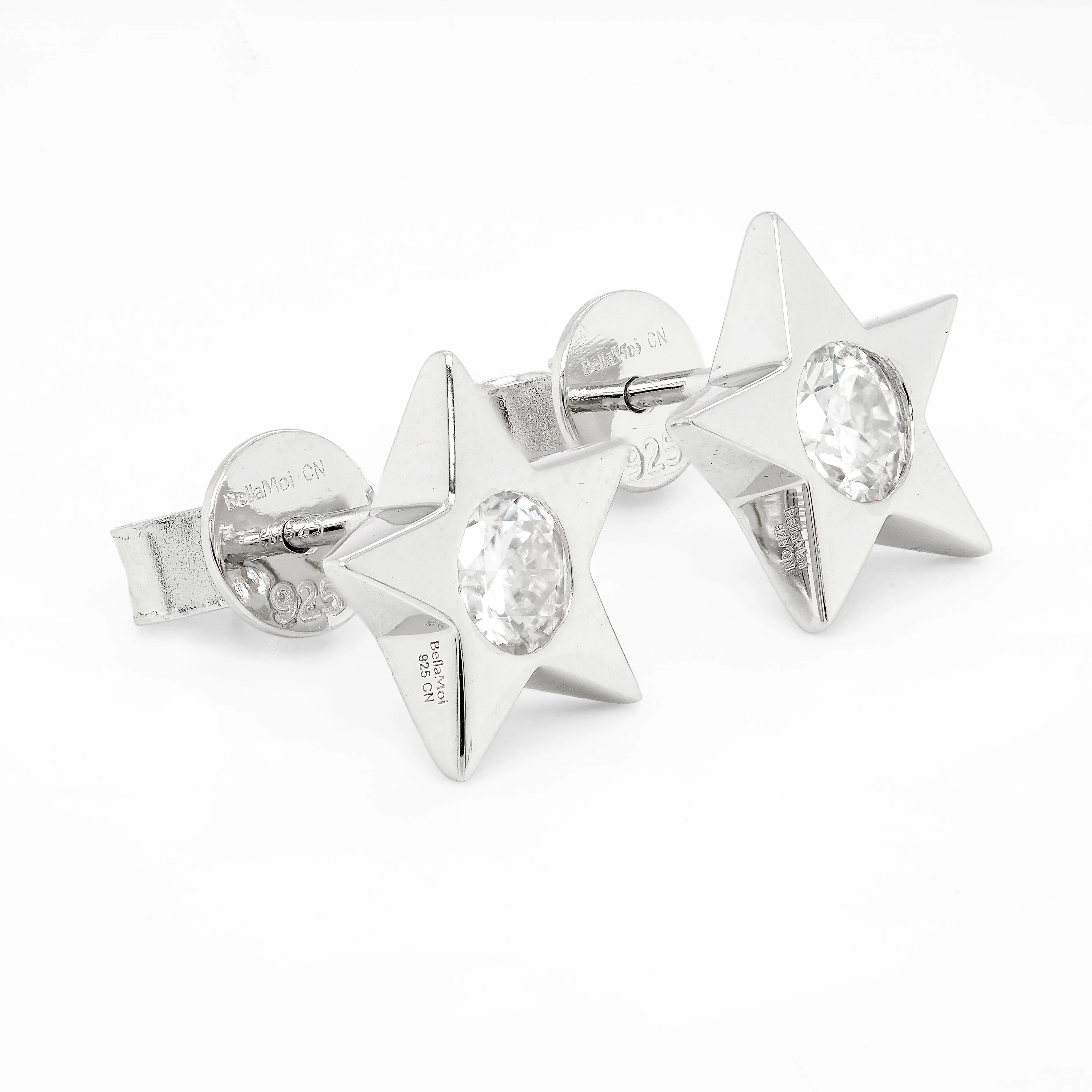 1.00 d.e.w cts 5 mm Round Moissanite Stud Earrings