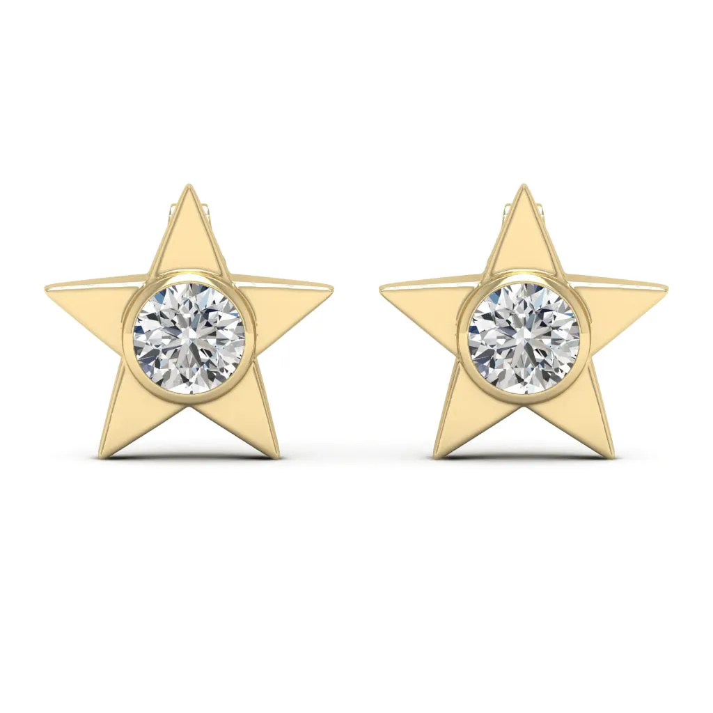 1.00 d.e.w cts 5 mm Round Moissanite Stud Earrings