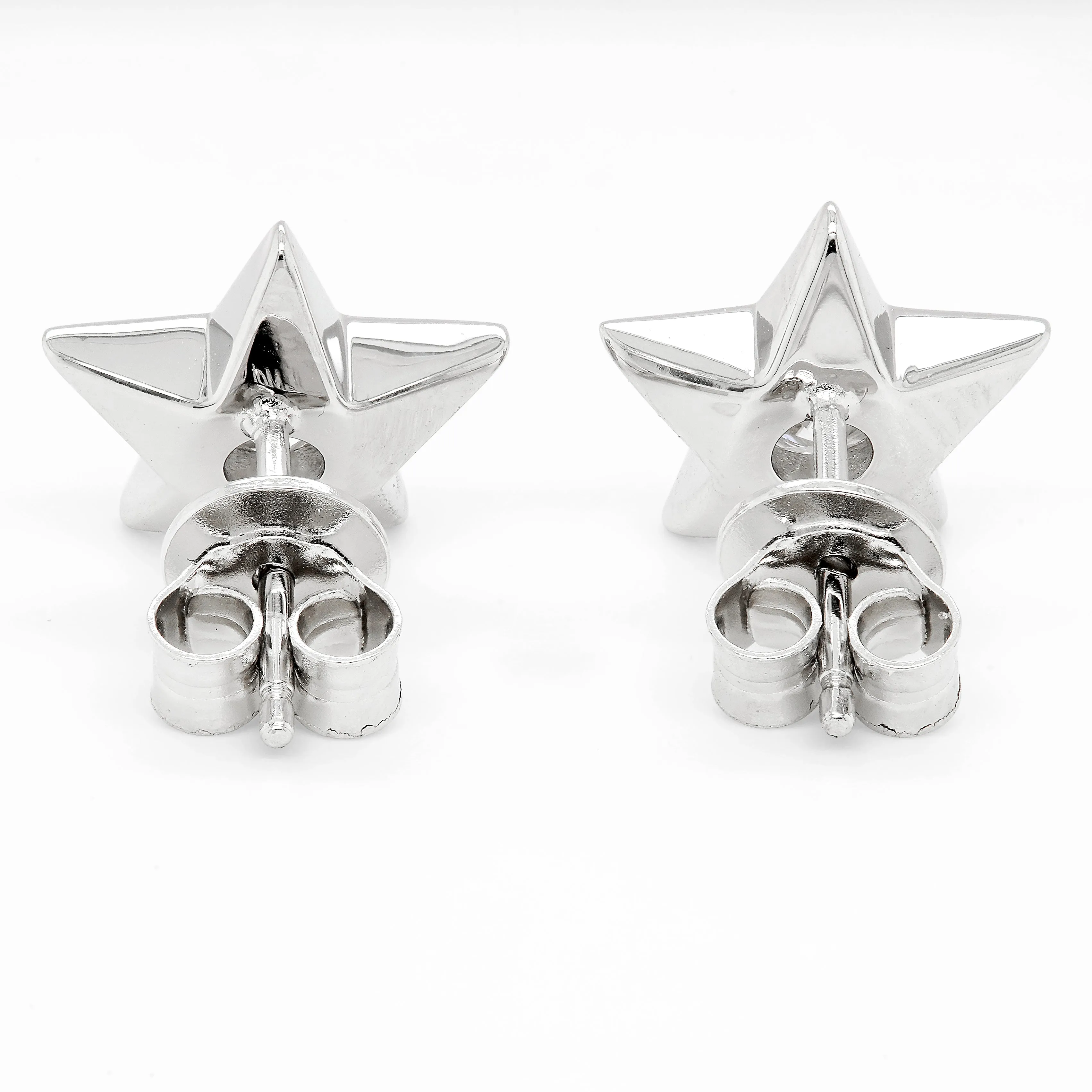 1.00 d.e.w cts 5 mm Round Moissanite Stud Earrings