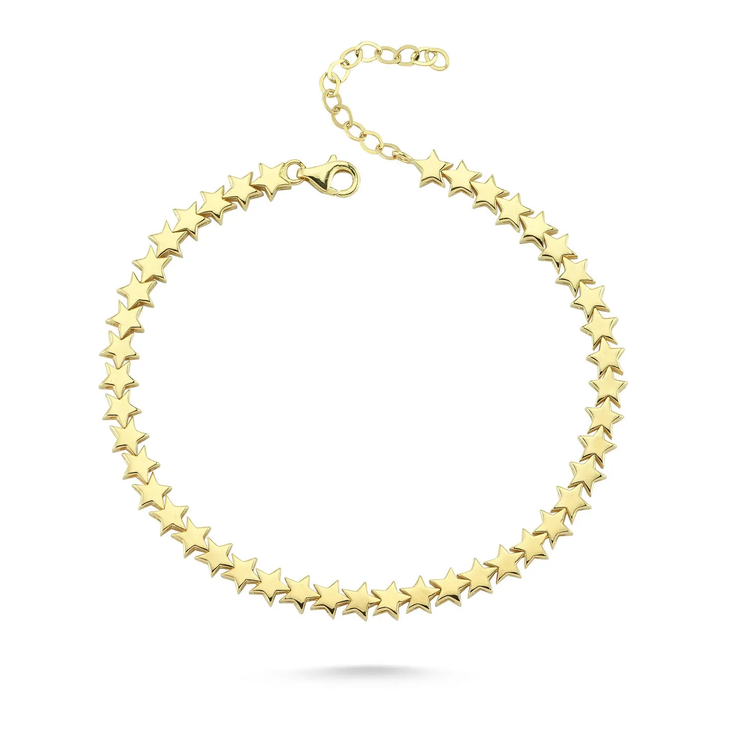 14K YELLOW GOLD STAR BRACELET