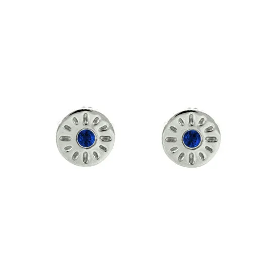 18k White Gold Blue Sapphire Earrings Timeless