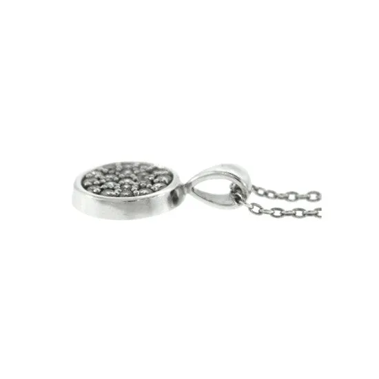 18k White Gold Diamond Pendant Redondo