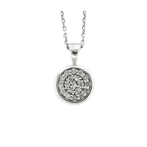 18k White Gold Diamond Pendant Redondo