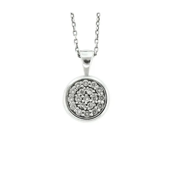 18k White Gold Diamond Pendant Redondo