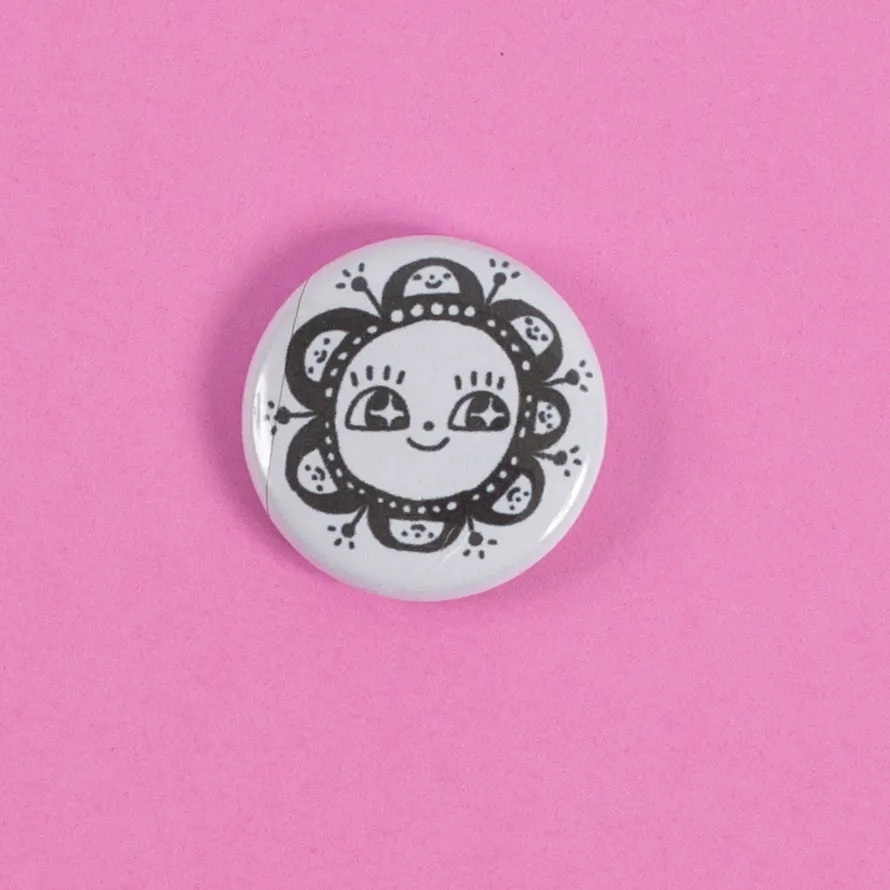 1" black & white buttons