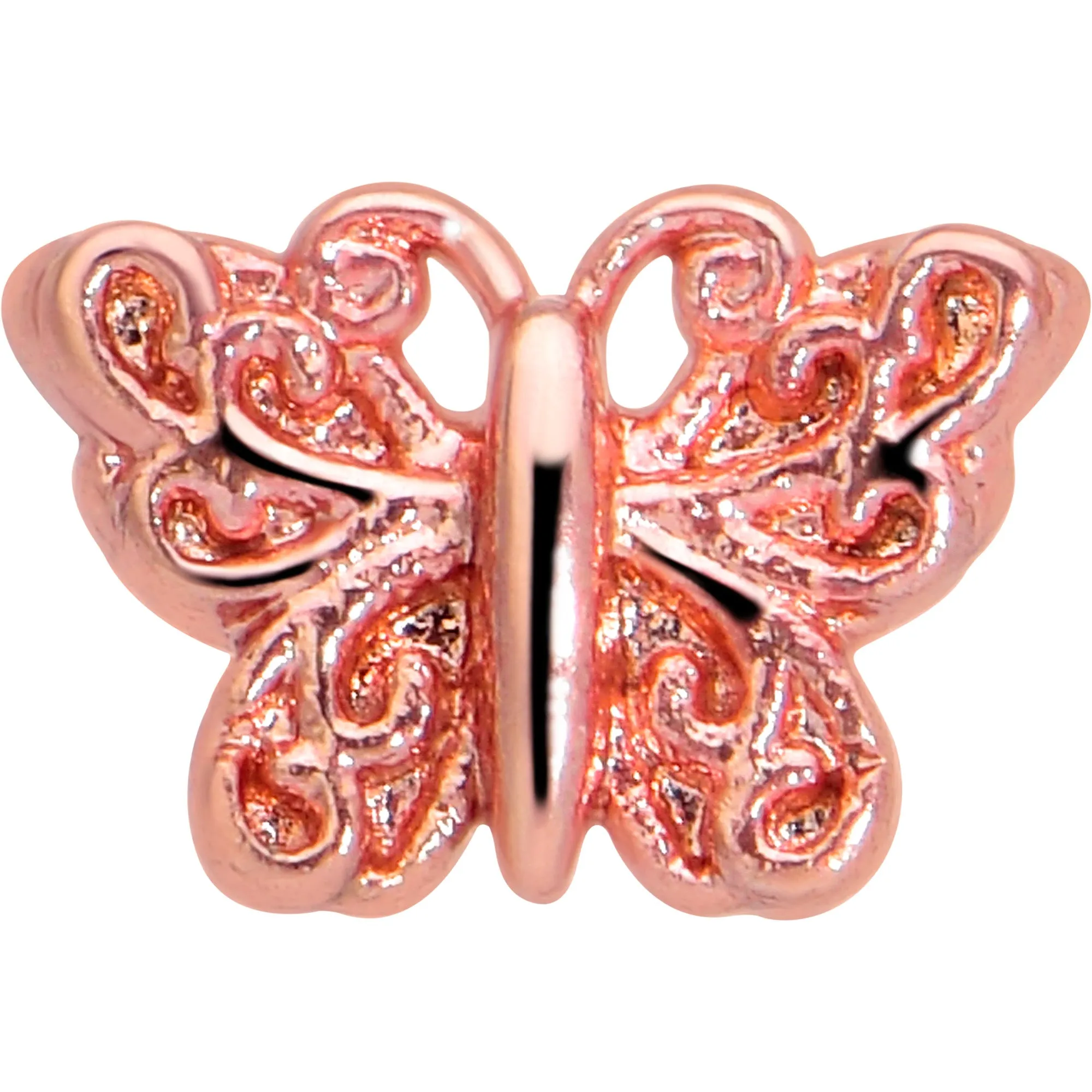 20 Gauge 7mm Butterfly Classic L Shape Nose Ring