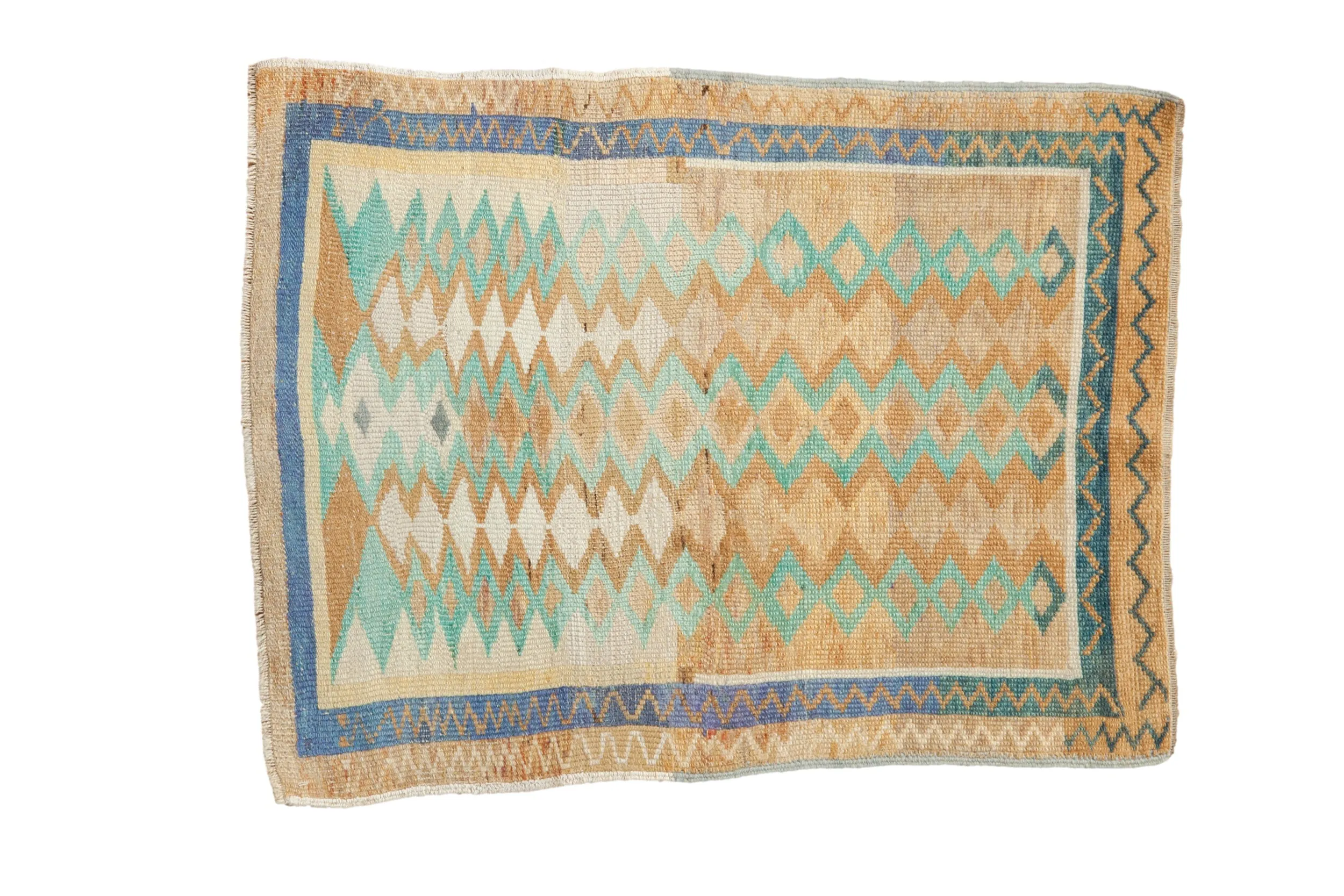2.5x3.5 Vintage Distressed Oushak Rug