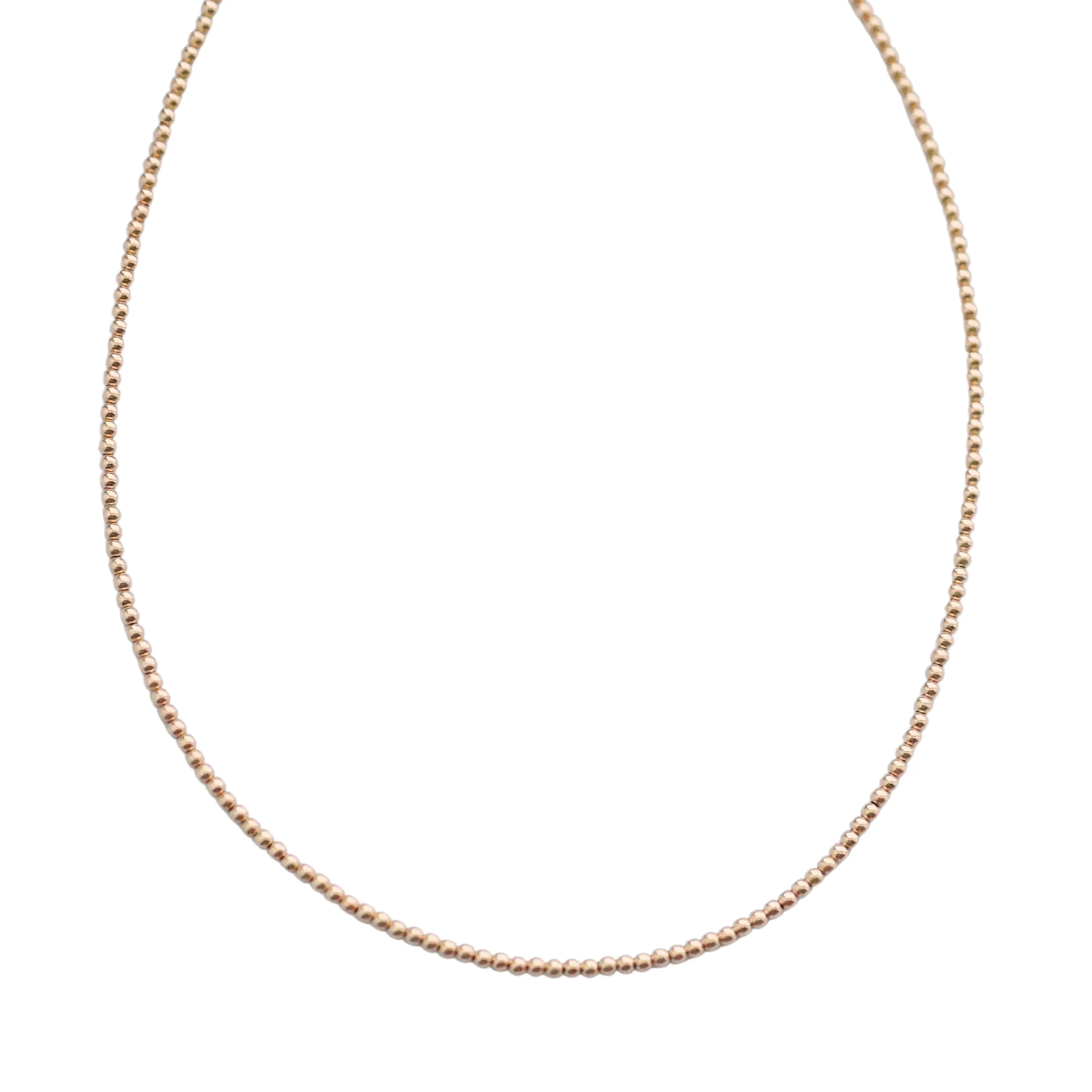 2MM | Anti-Tarnish Gold-Filled classic Ball Beaded Choker/Necklace
