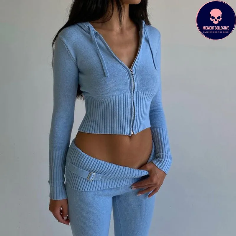 2pcs Knit Lounge Set