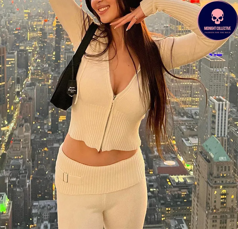 2pcs Knit Lounge Set