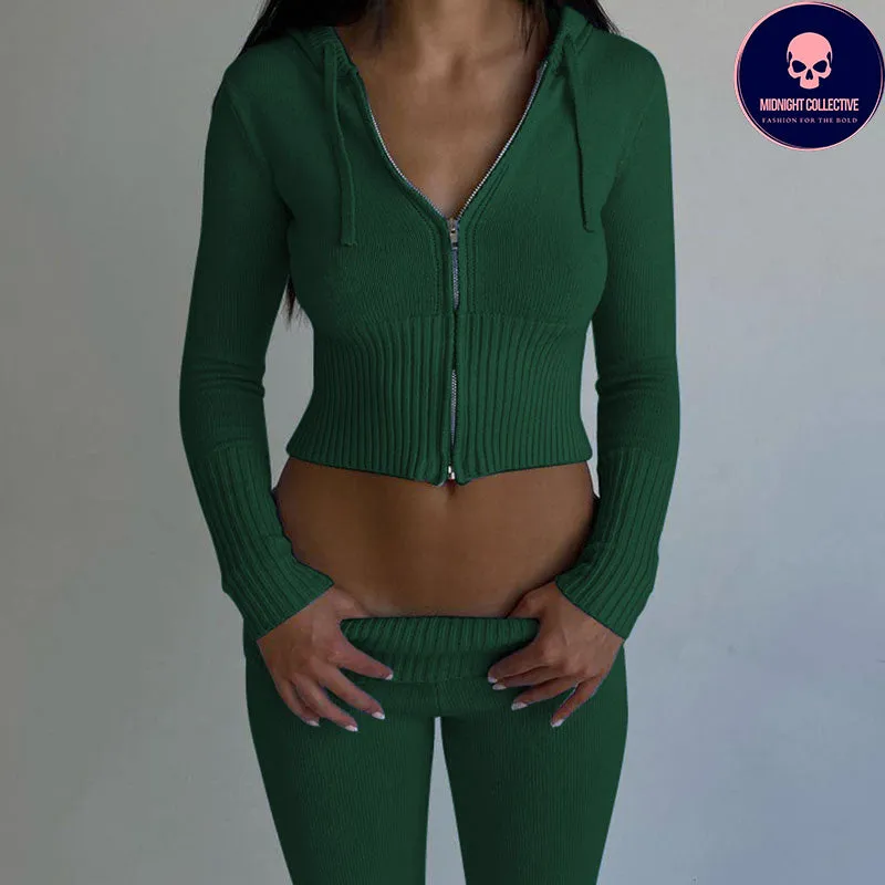2pcs Knit Lounge Set