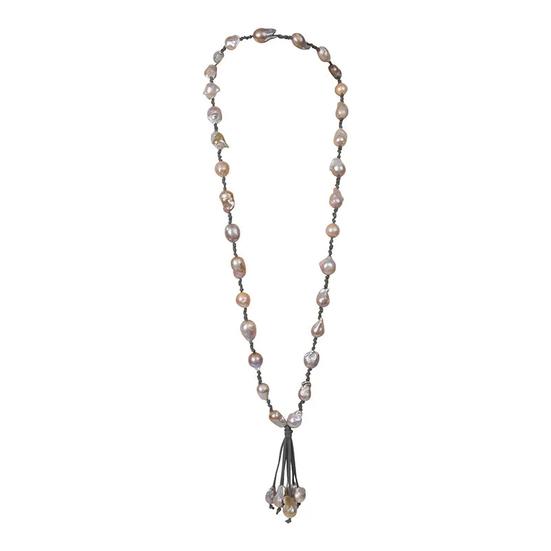 400-09-07 | BOHEMIAN KNOTTY w/TASSEL (MULTI ON GRAY)