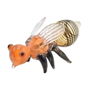 5" Sitting HoneyBee Glass Handpipe - Colors May Vary - (1 Count)
