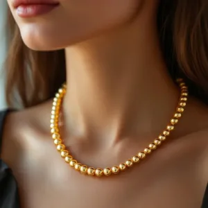 7MM | Anti-Tarnish Gold-Filled classic Ball Beaded Choker/Necklace
