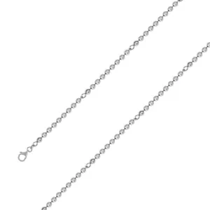 925 Sterling Silver 4mm Yellow Gold Plated Moon Cut Chain Size- 10"