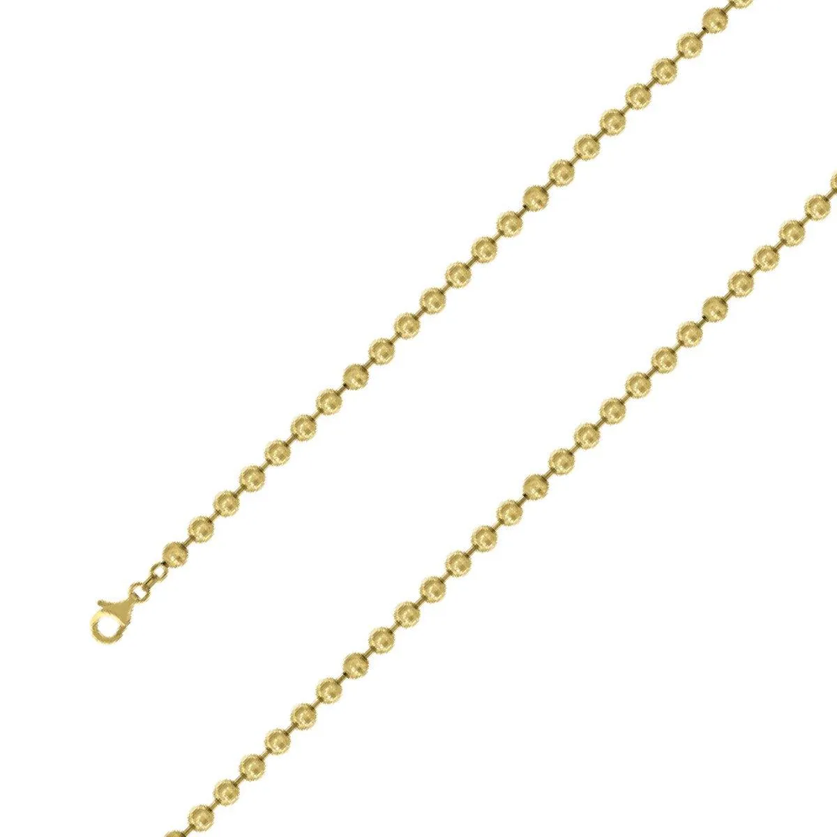925 Sterling Silver 5mm Rhodium Plated Moon Cut Chain Size- 10"