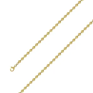 925 Sterling Silver 5mm Rhodium Plated Moon Cut Chain Size- 10"
