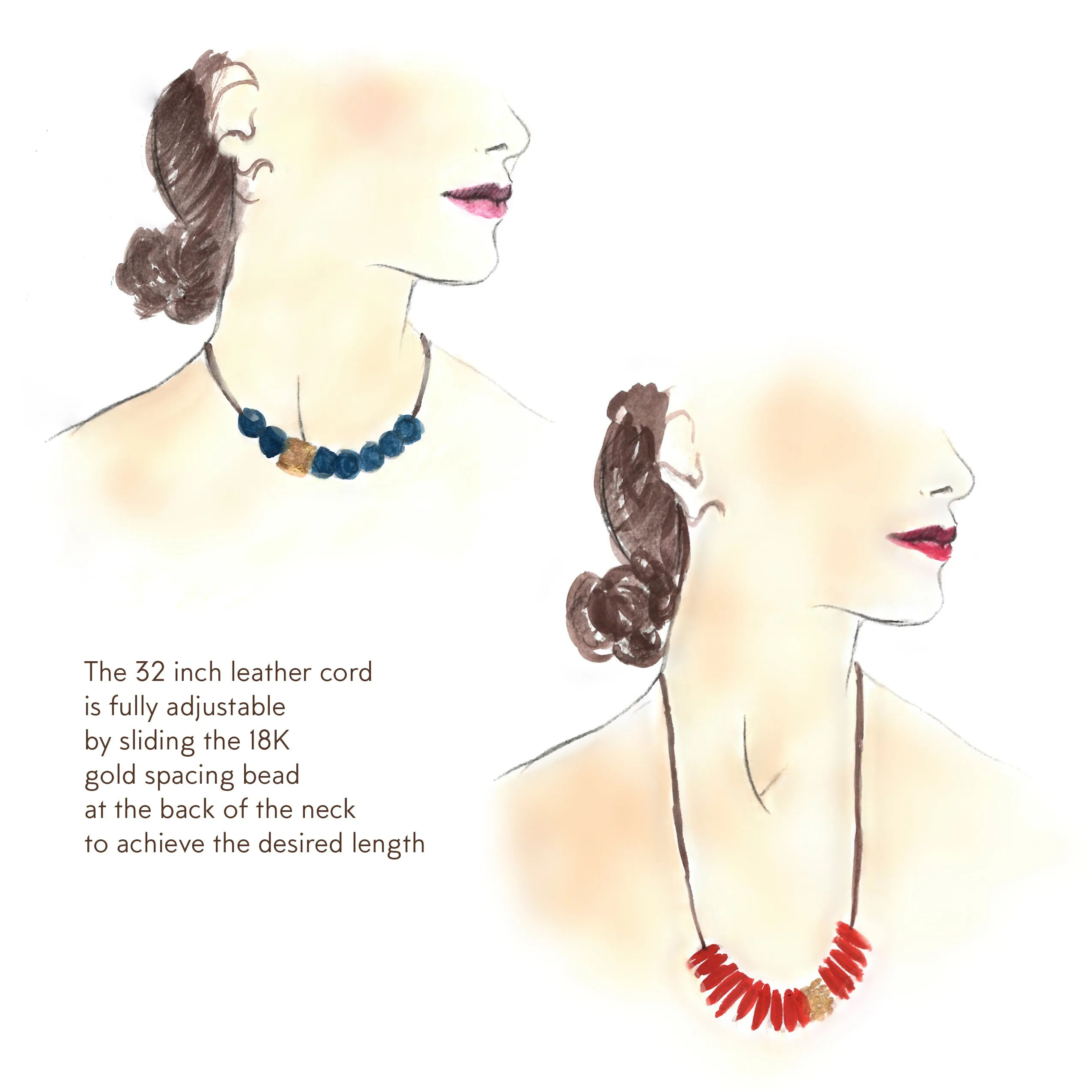A Tibetan Gold Bead Necklace