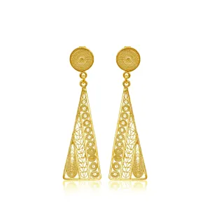 ADELA GOLD MEDIUM EARRINGS FILIGREE