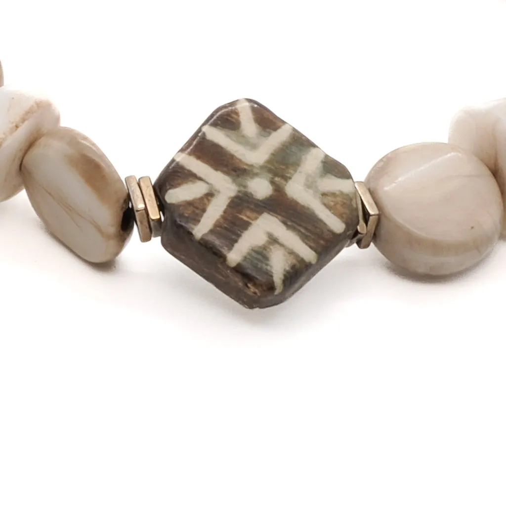 African Bone Beads Bracelet