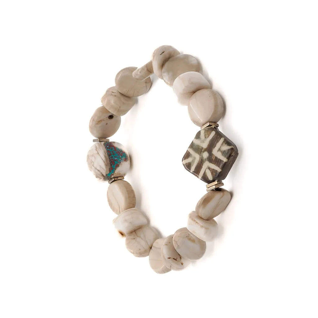 African Bone Beads Bracelet