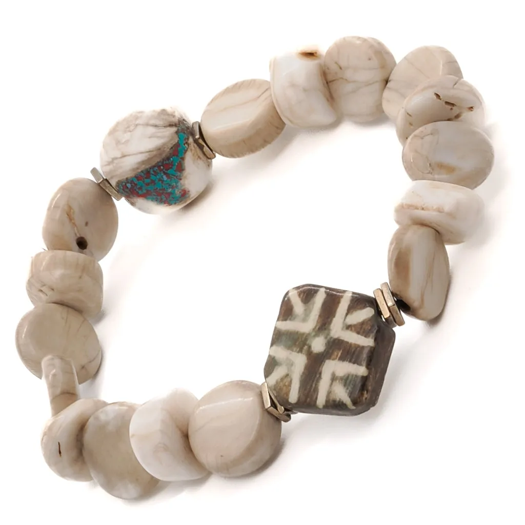 African Bone Beads Bracelet