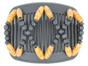 African Butterfly Hair Comb - Beada Black 128