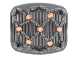 African Butterfly Hair Comb - Ndebele Black 53