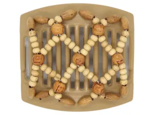 African Butterfly Thick Hair Comb - Ndebele Blonde 52