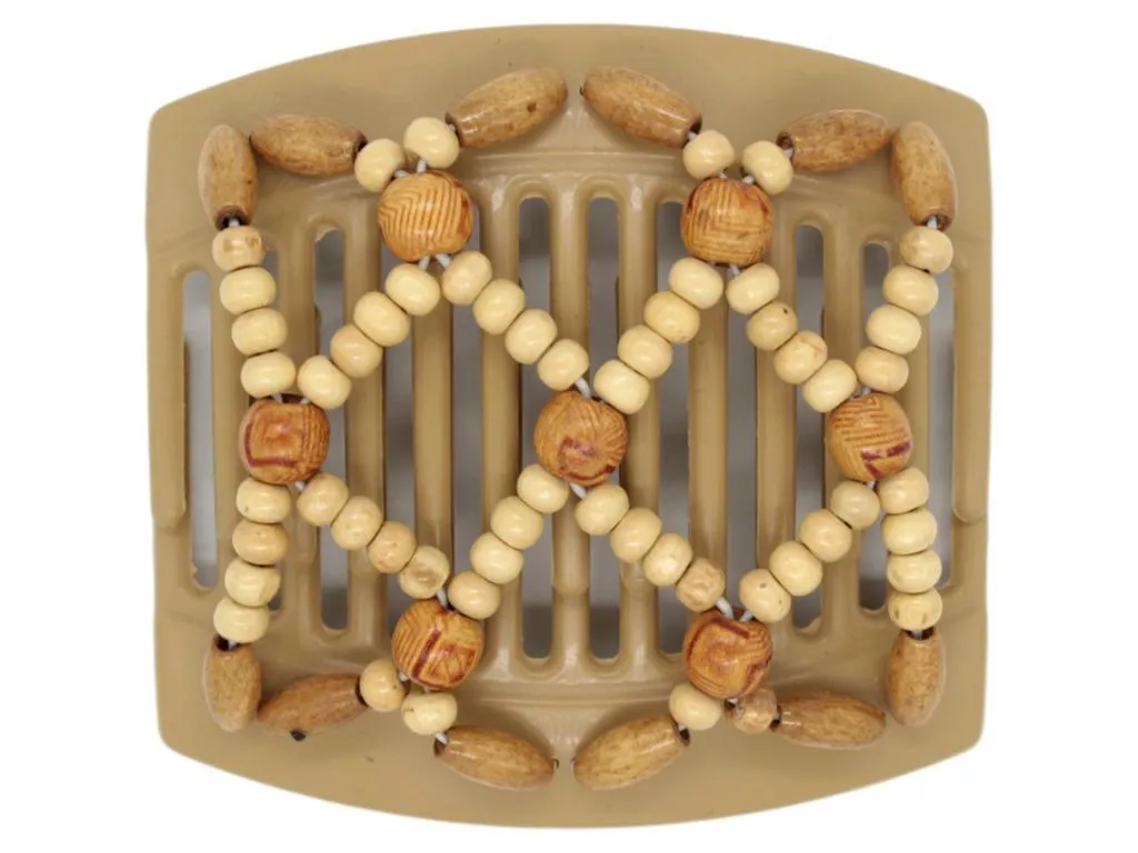 African Butterfly Thick Hair Comb - Ndebele Blonde 52