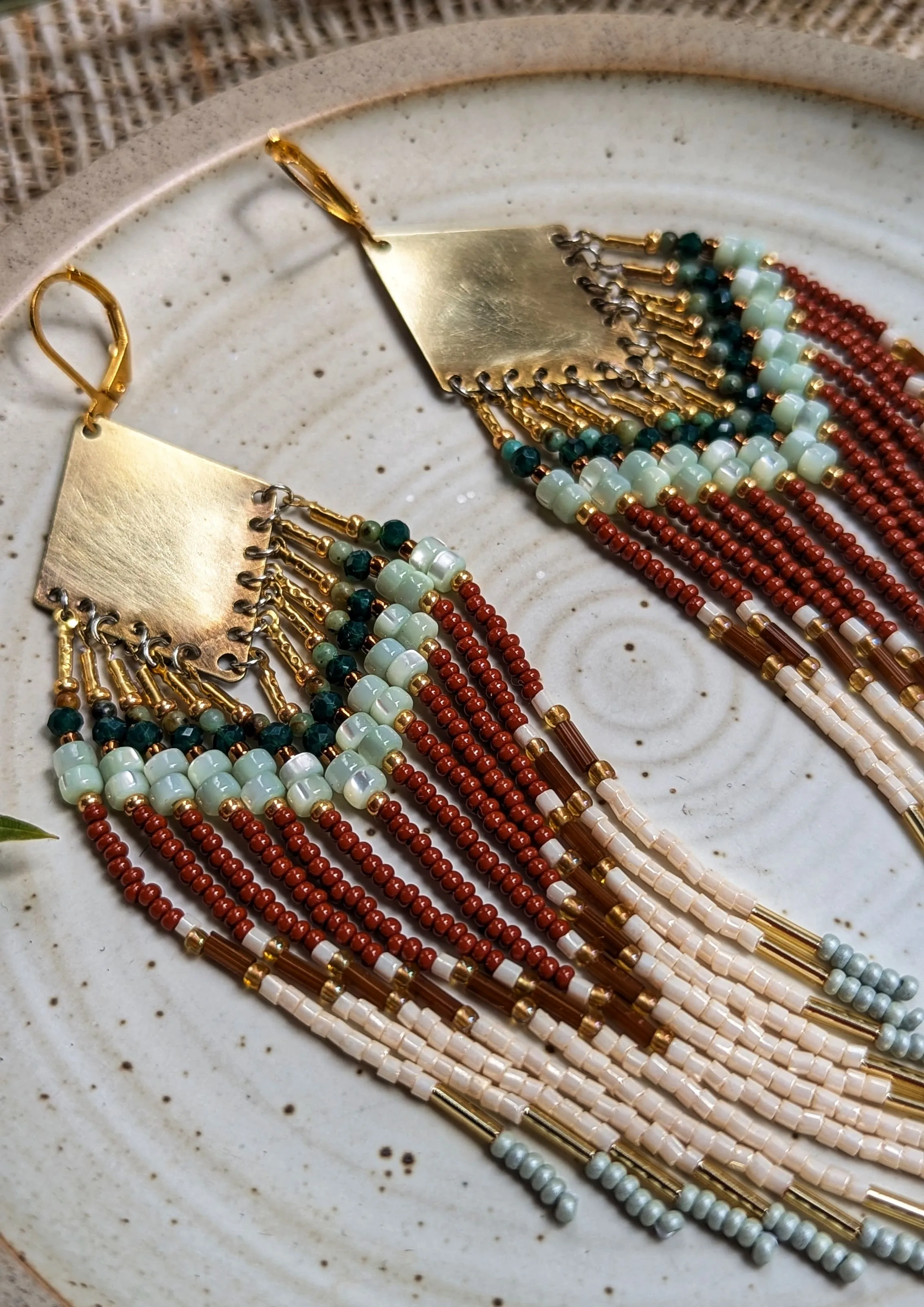 Agnes MOP Beaded Earrings