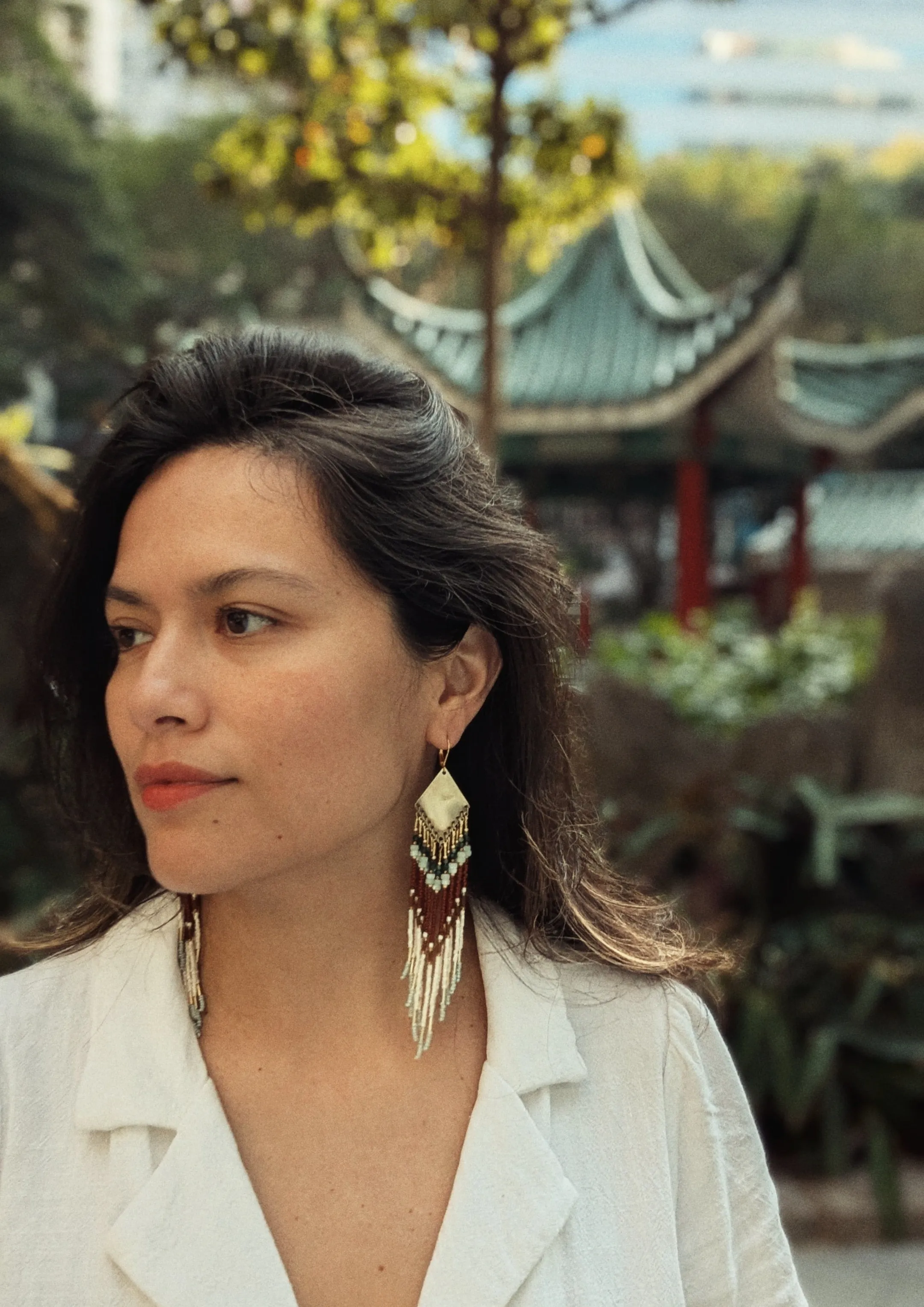 Agnes MOP Beaded Earrings