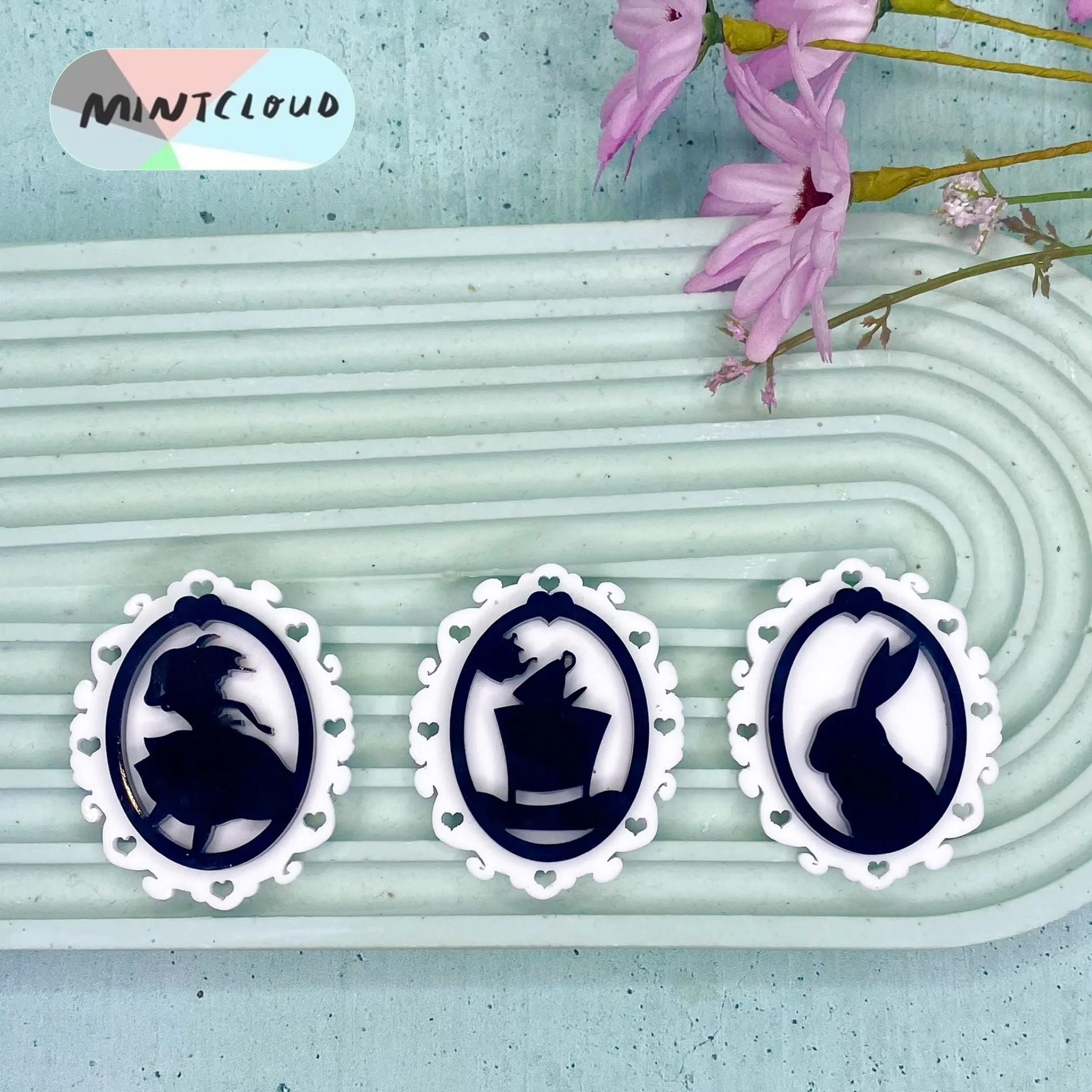 Alice in Wonderland Cameo Brooch - Various Designs