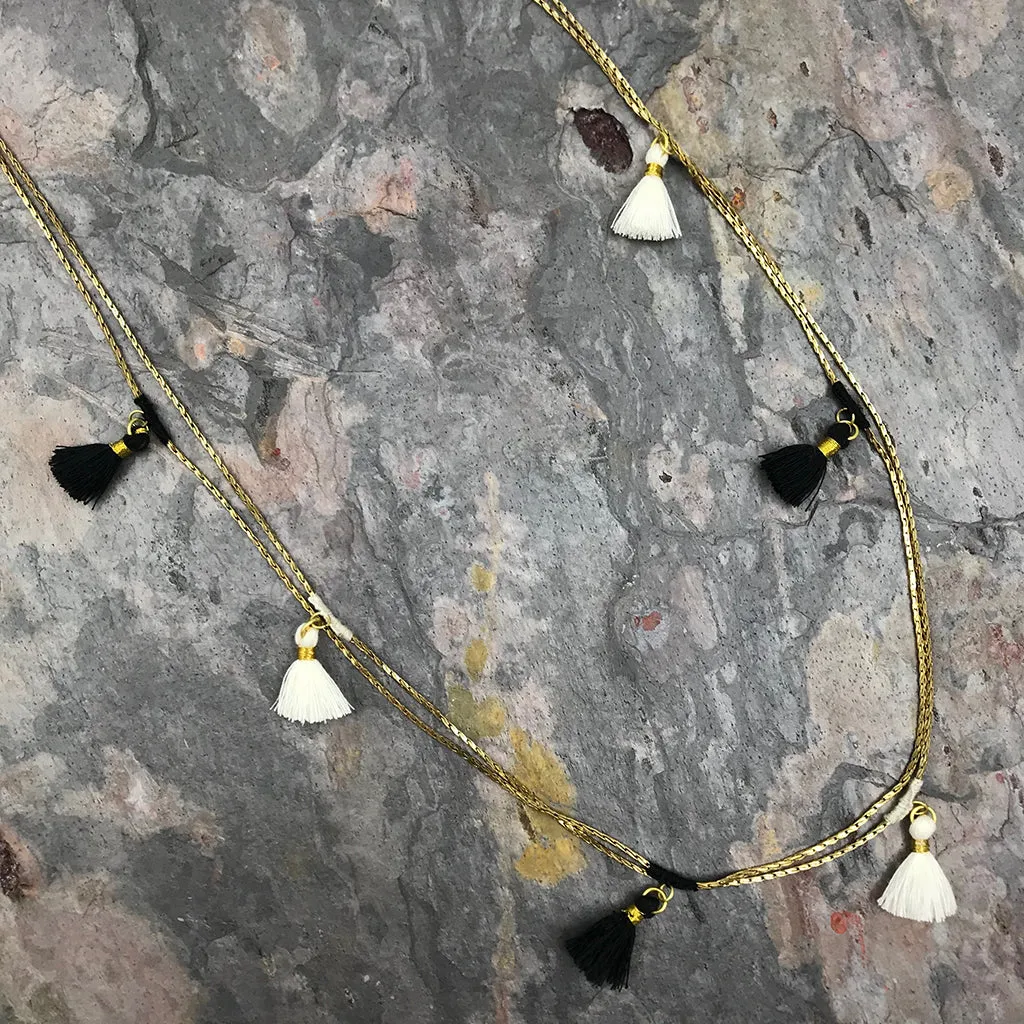 Ananya Tassel Necklace by SLATE   SALT