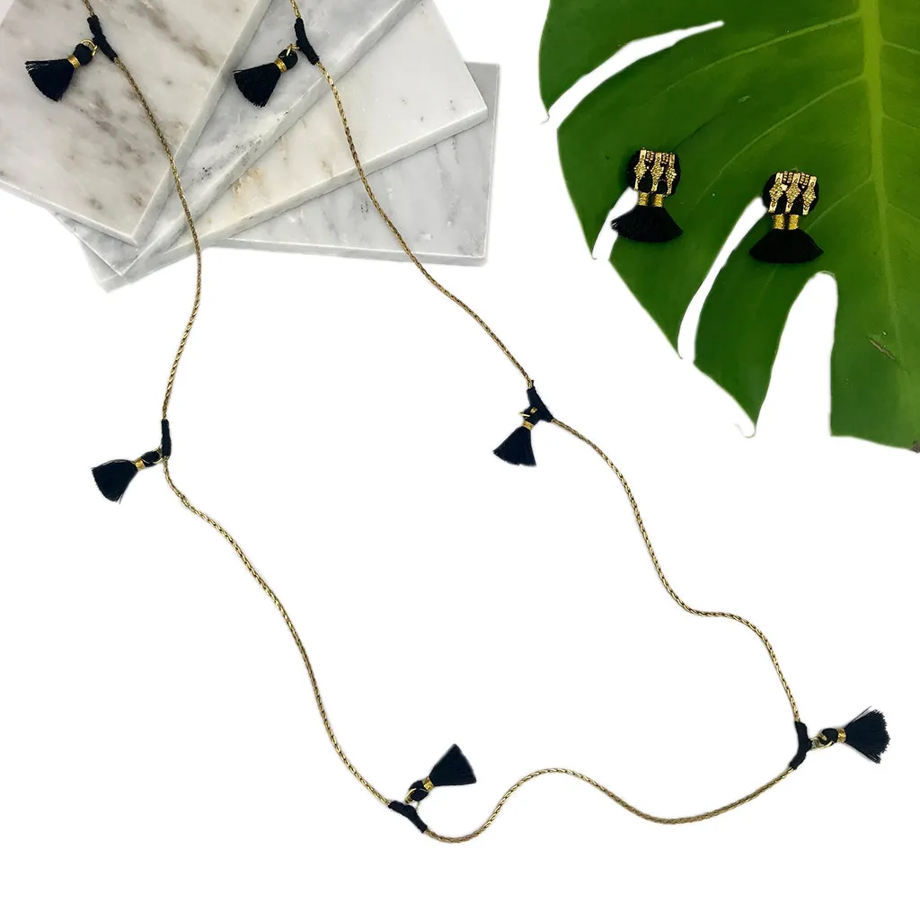 Ananya Tassel Necklace by SLATE   SALT