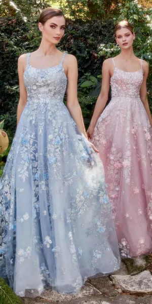 Andrea & Leo A1124 Floor Length Moondust Florentine A-Line Gown