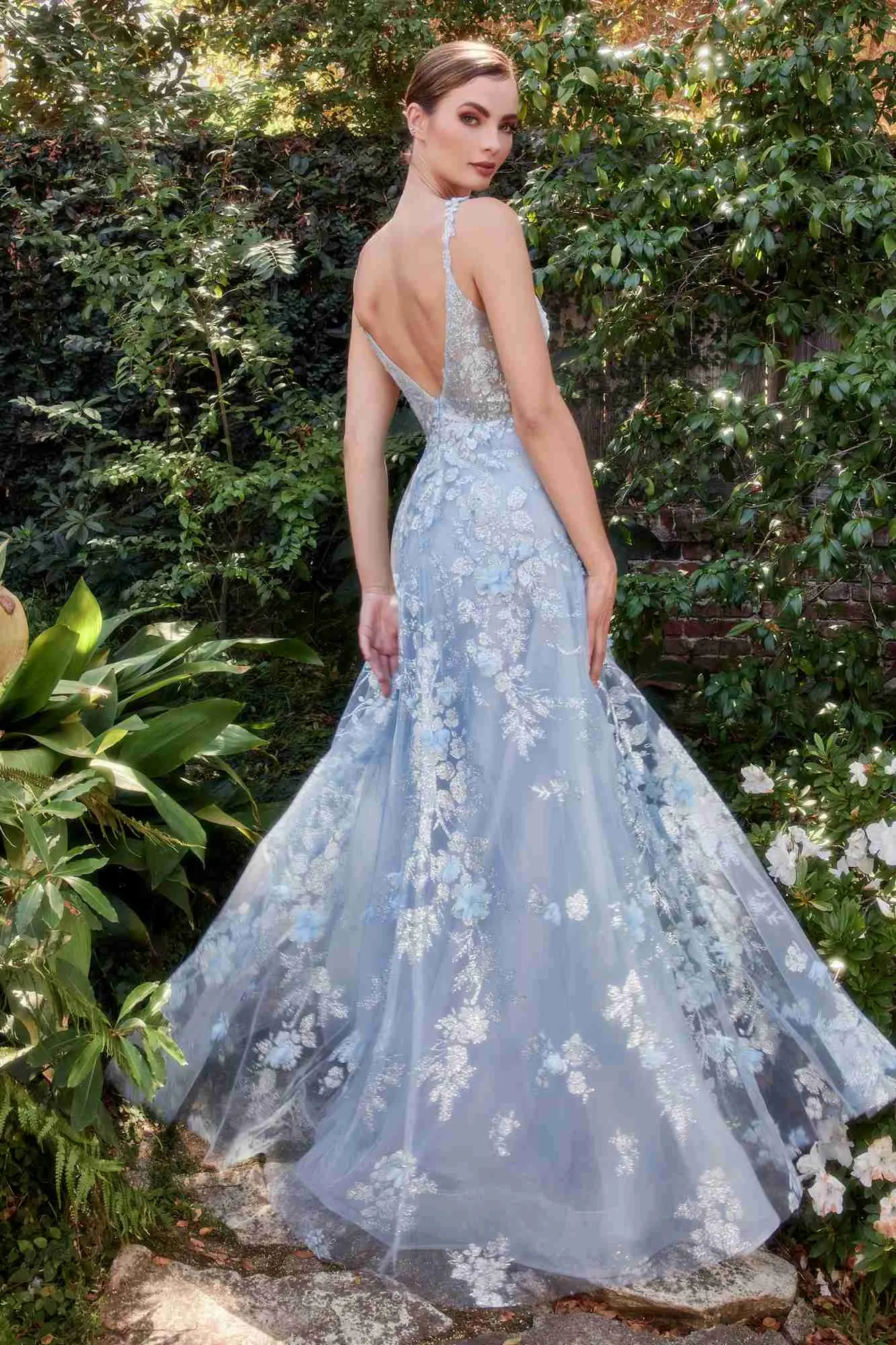 Andrea & Leo A1124 Floor Length Moondust Florentine A-Line Gown