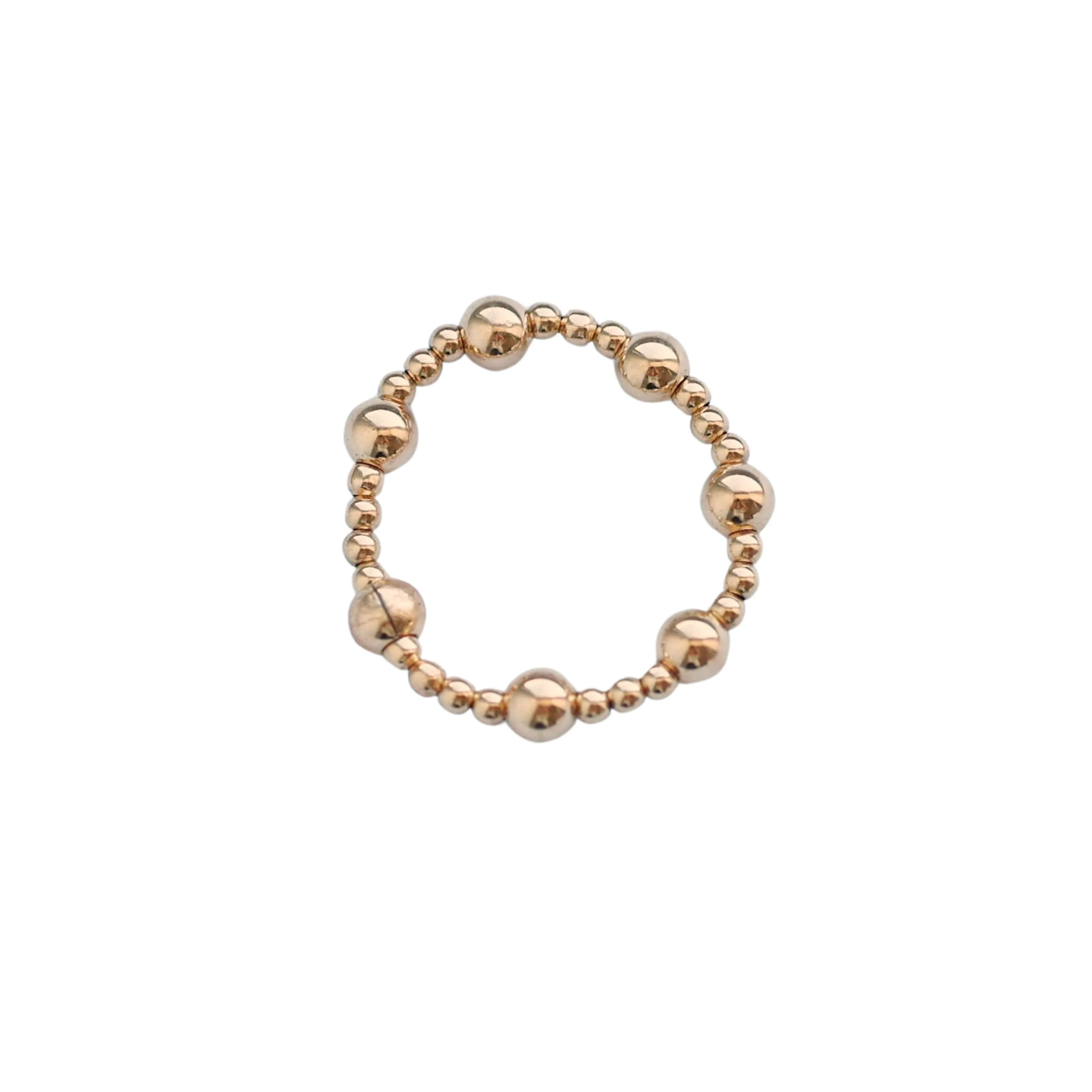 ANGELINA | Stretchy Ring with Anti-tarnish Gold Filled beads