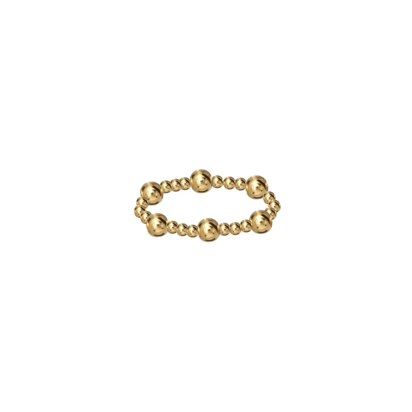 ANGELINA | Stretchy Ring with Anti-tarnish Gold Filled beads