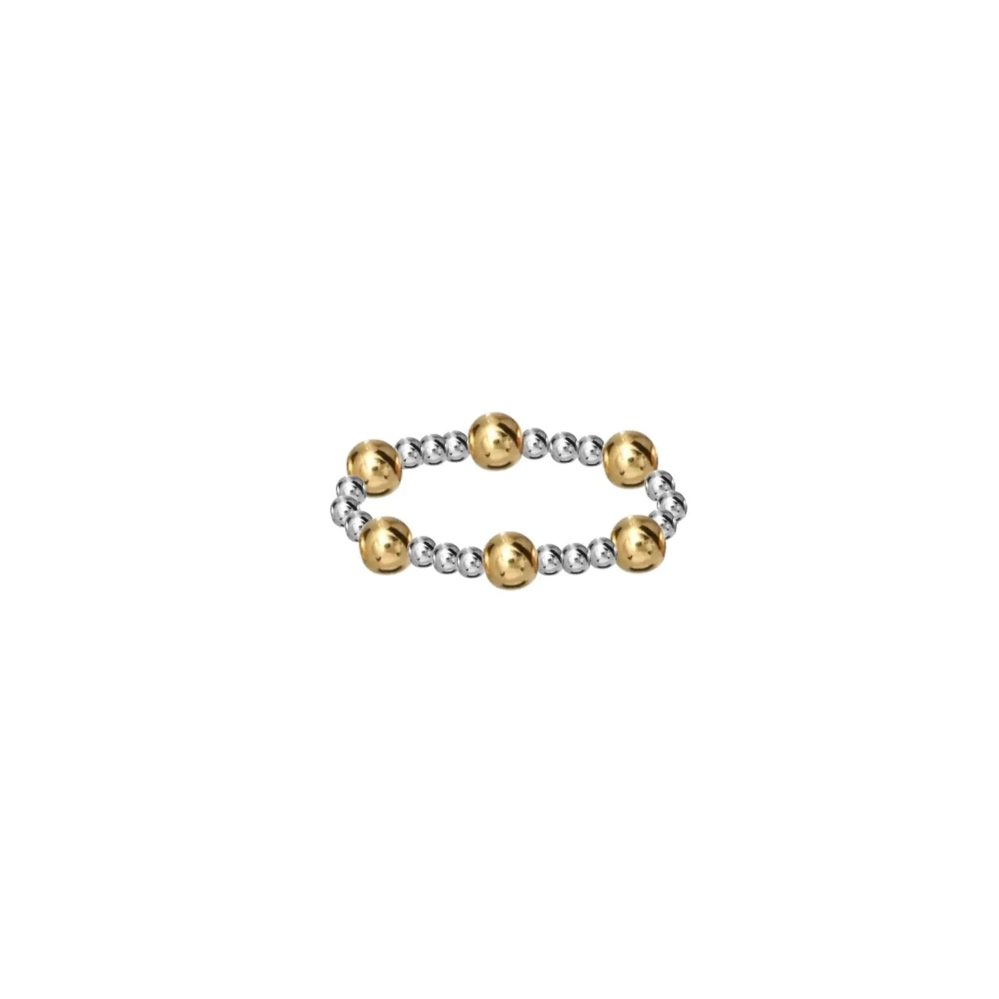 ANGELINA | Stretchy Ring with Anti-tarnish Gold Filled beads