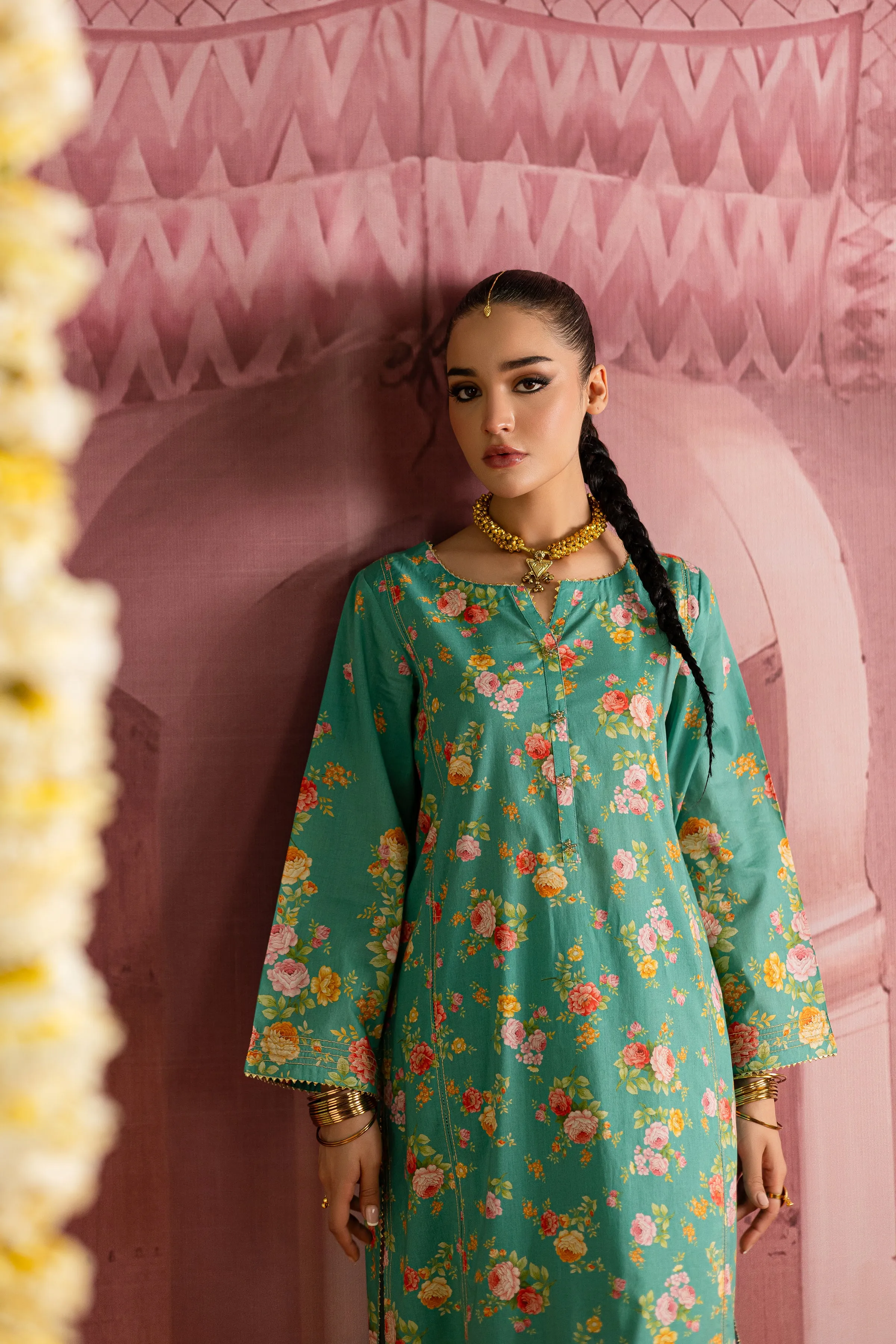 Aquamarine 2Pc - Printed Lawn Dress