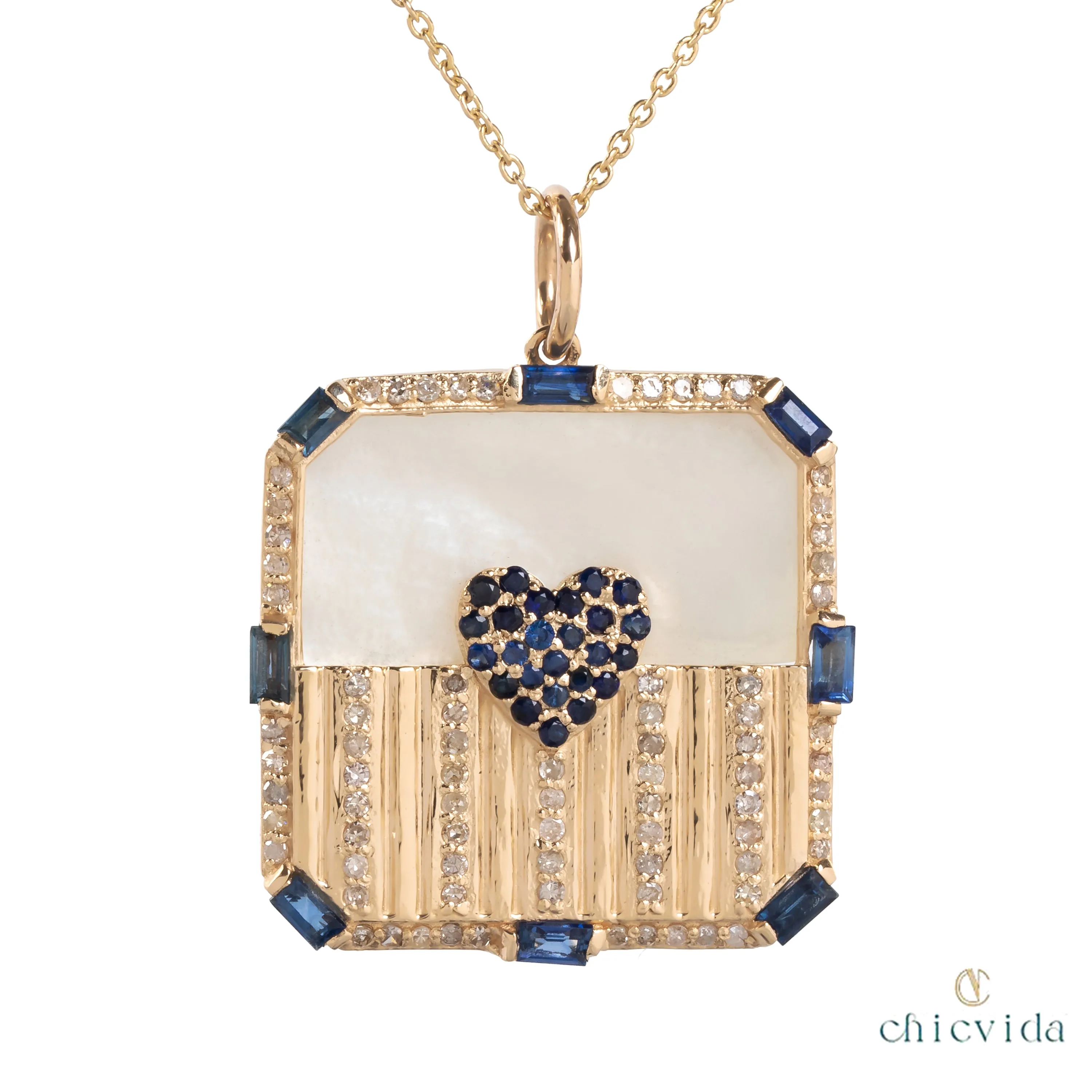 Ardour Sapphire & MOP Pendant