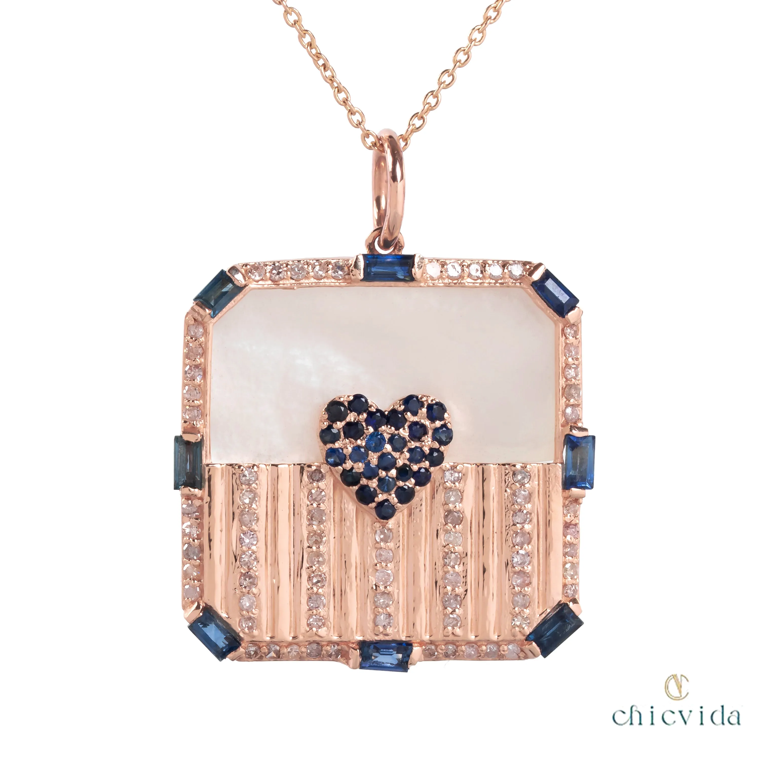 Ardour Sapphire & MOP Pendant