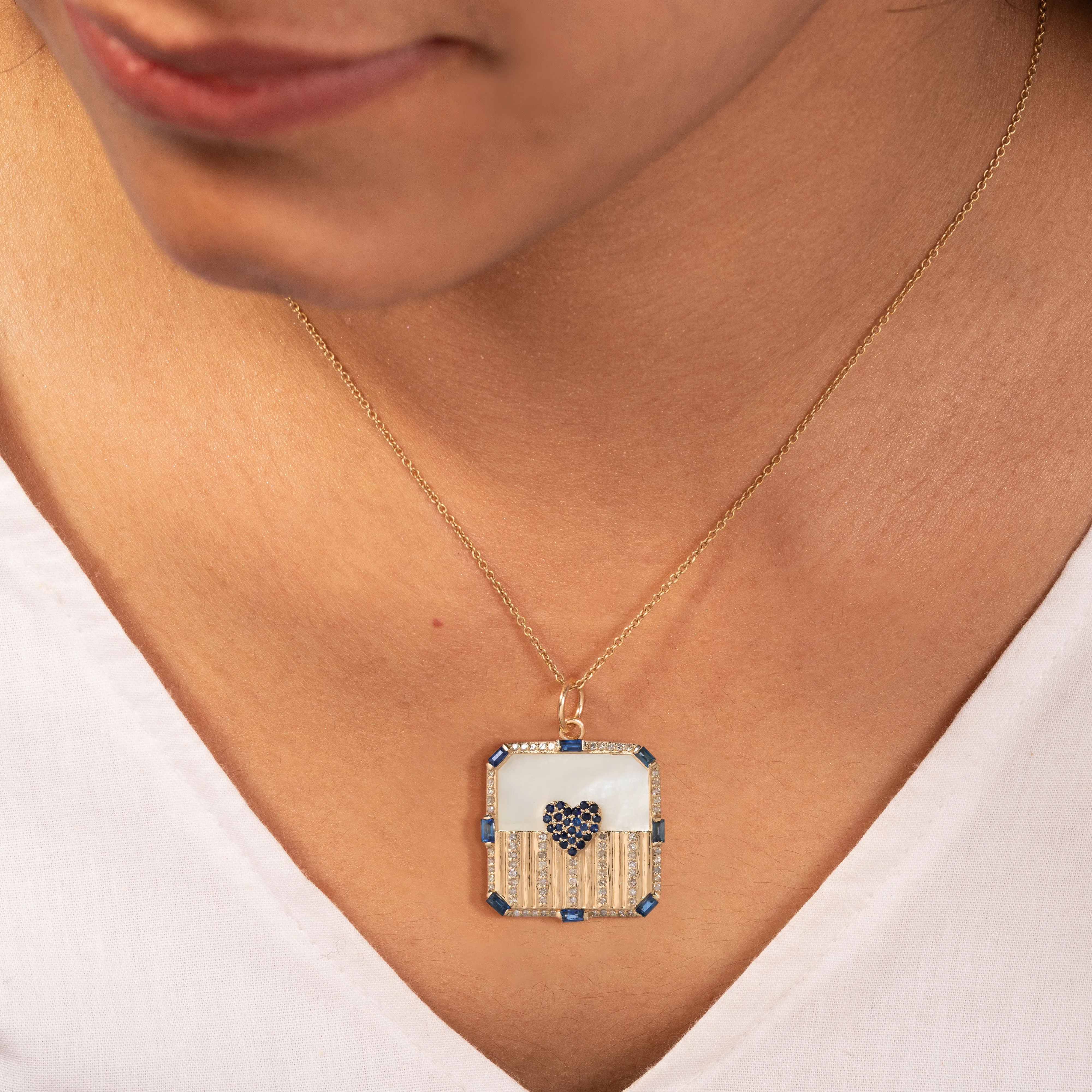 Ardour Sapphire & MOP Pendant