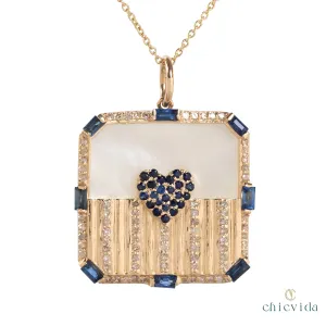 Ardour Sapphire & MOP Pendant