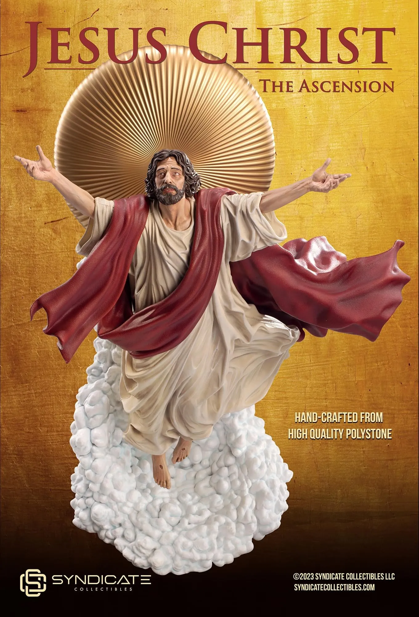 Ascension of Jesus Christ 27-Inch Premium Statue | 1:4 Scale Red Robe Edition