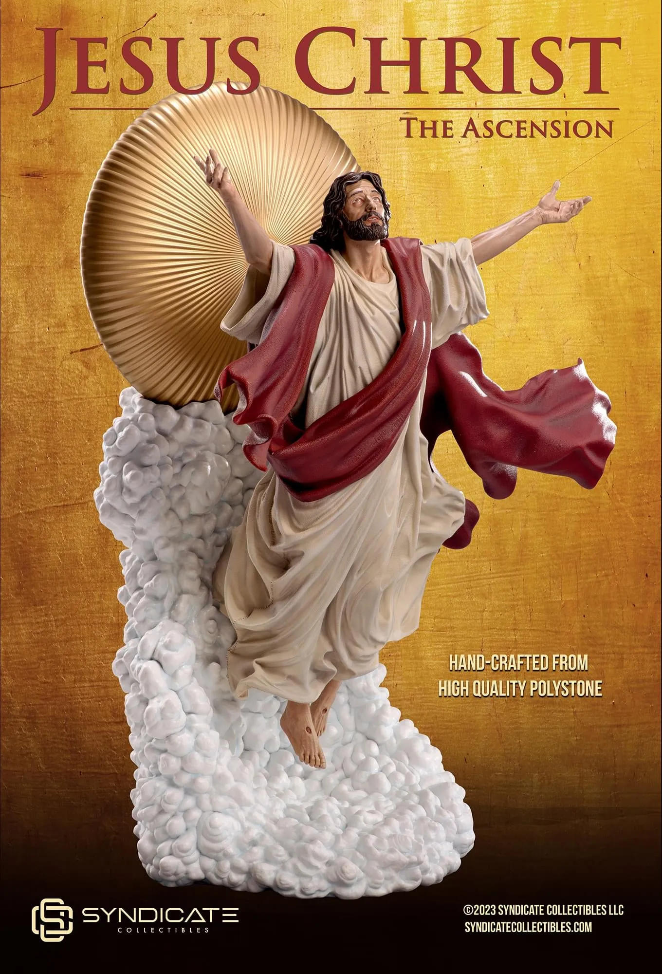 Ascension of Jesus Christ 27-Inch Premium Statue | 1:4 Scale Red Robe Edition