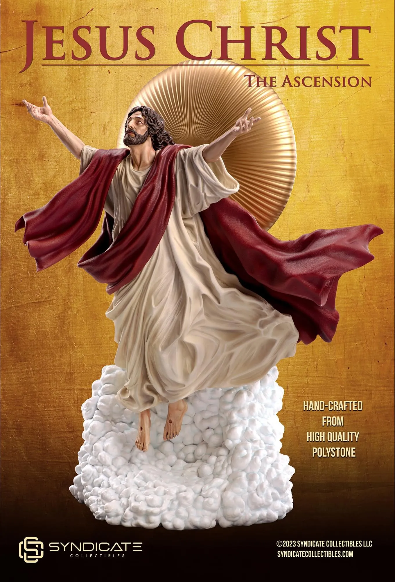 Ascension of Jesus Christ 27-Inch Premium Statue | 1:4 Scale Red Robe Edition