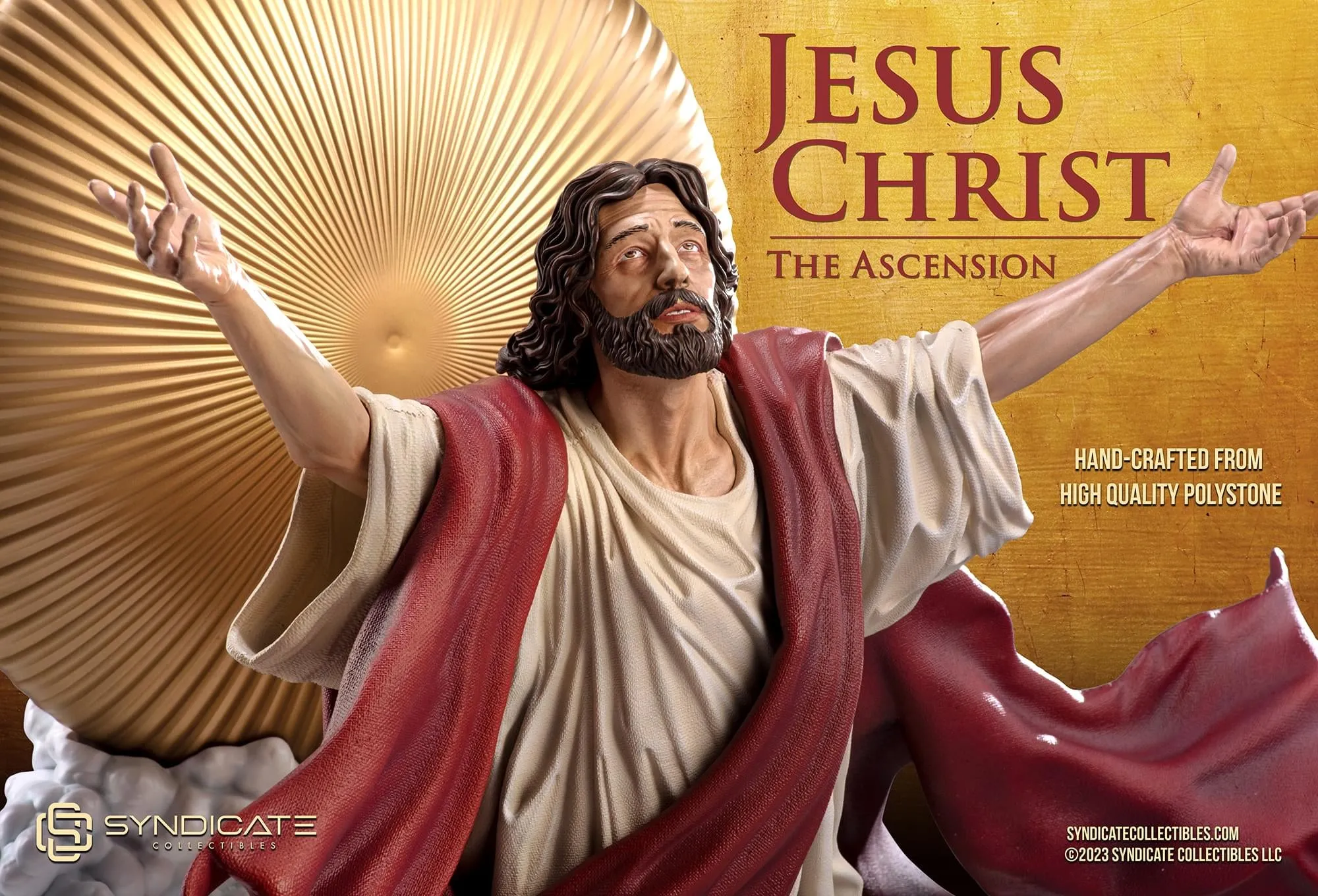 Ascension of Jesus Christ 27-Inch Premium Statue | 1:4 Scale Red Robe Edition