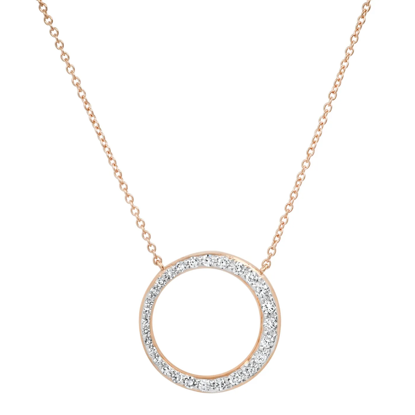 Asymmetrical Diamond Loop Necklace